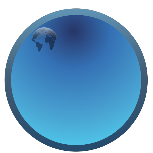 Big Blue Wire Globe PNG Clip art
