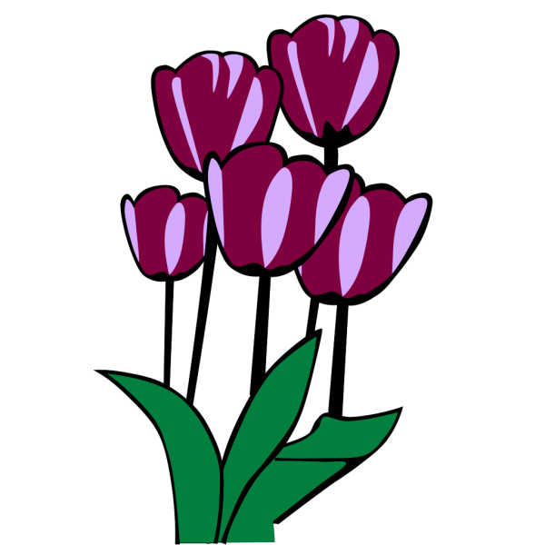 Colorful Tulips And Blue Sky Ro O PNG Clip art