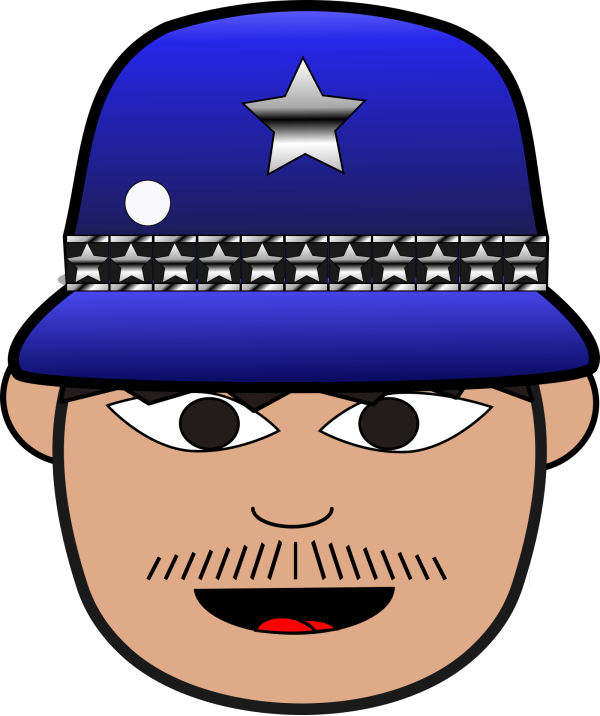 Cop Hat Police Light Blue PNG Clip art