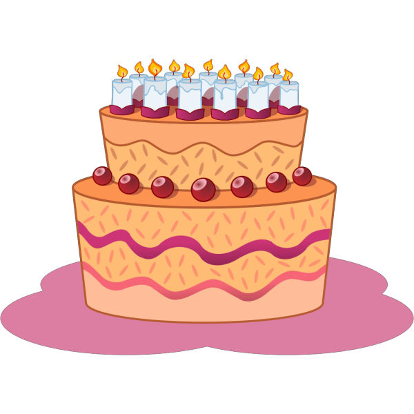 A 10 Birthday Cake PNG Clip art
