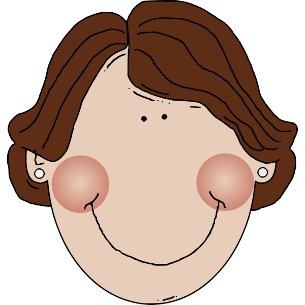 Middle Aged Woman Brown Hair PNG Clip art