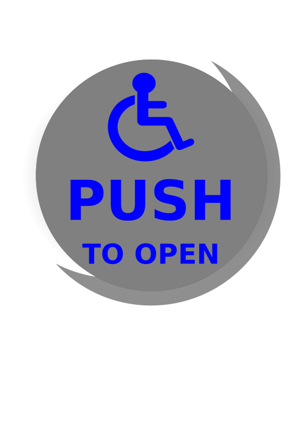 Sign Push The Door PNG Clip art
