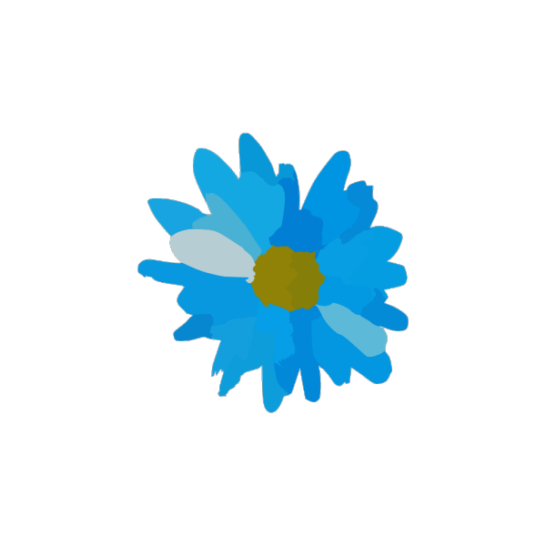 Ahulani Blue And Brown Flowering Branch PNG Clip art
