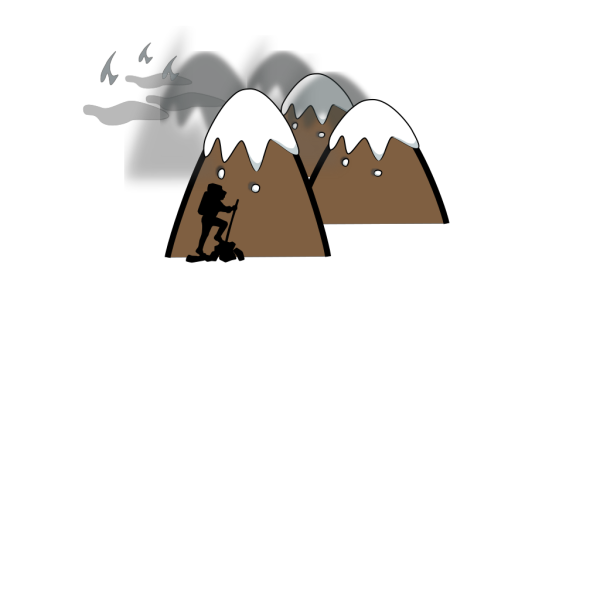 Brown Mountain With Sky And Clouds PNG Clip art
