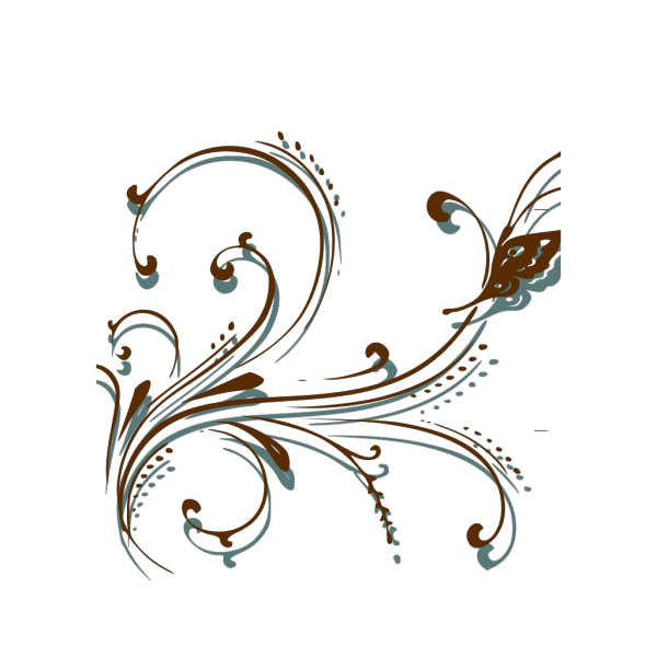 Brown Butterfly Scroll PNG Clip art