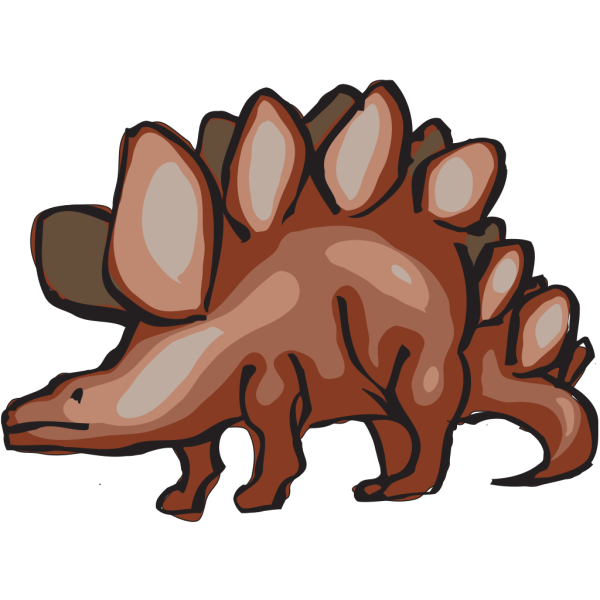 Brown And Red Stegosaurus PNG Clip art