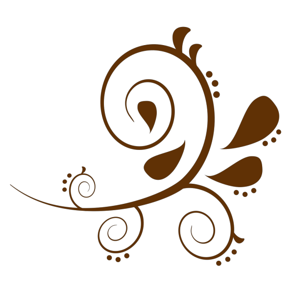 Brown Paisely Swirl PNG Clip art
