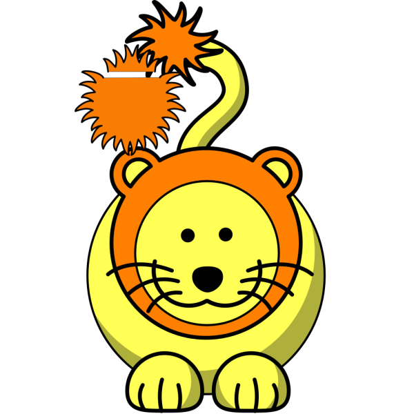 Brown Cartoon Lion Head PNG Clip art