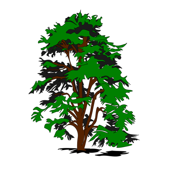 Green Brown Tree PNG Clip art