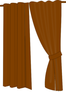 Brown Curtains PNG Clip art