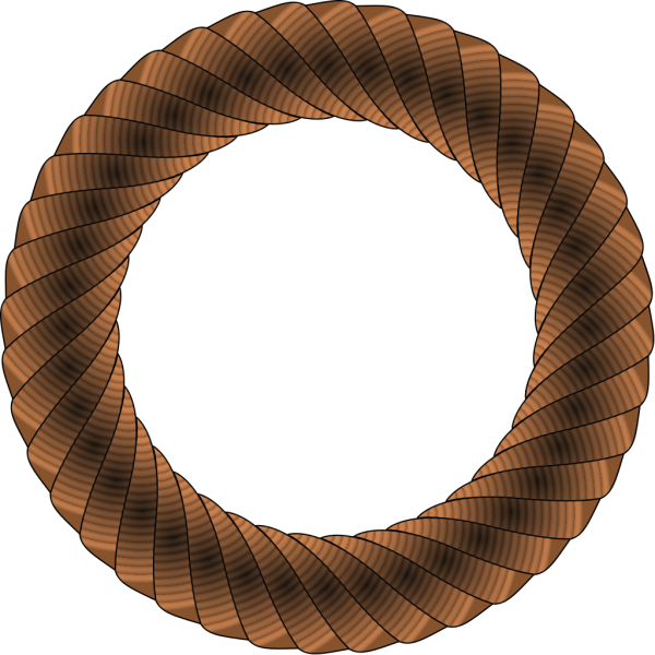 Brown Rope Circle Stamp PNG Clip art