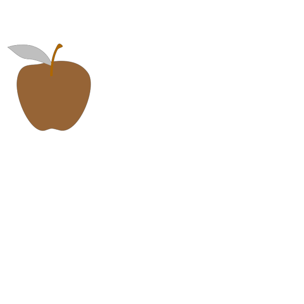 Brown Apple Edited PNG Clip art