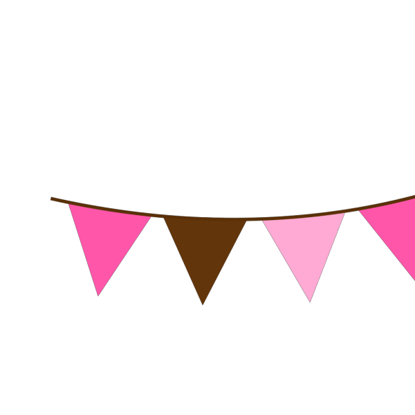 Pink Brown Bunting PNG Clip art