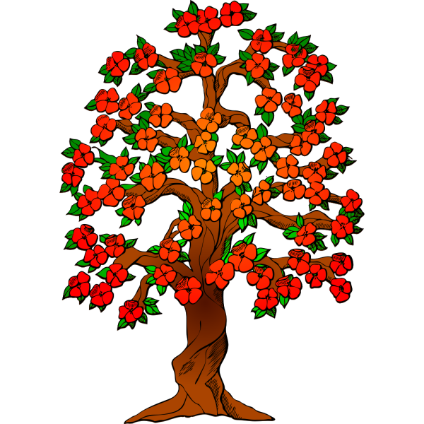 Flowered Tree PNG Clip art