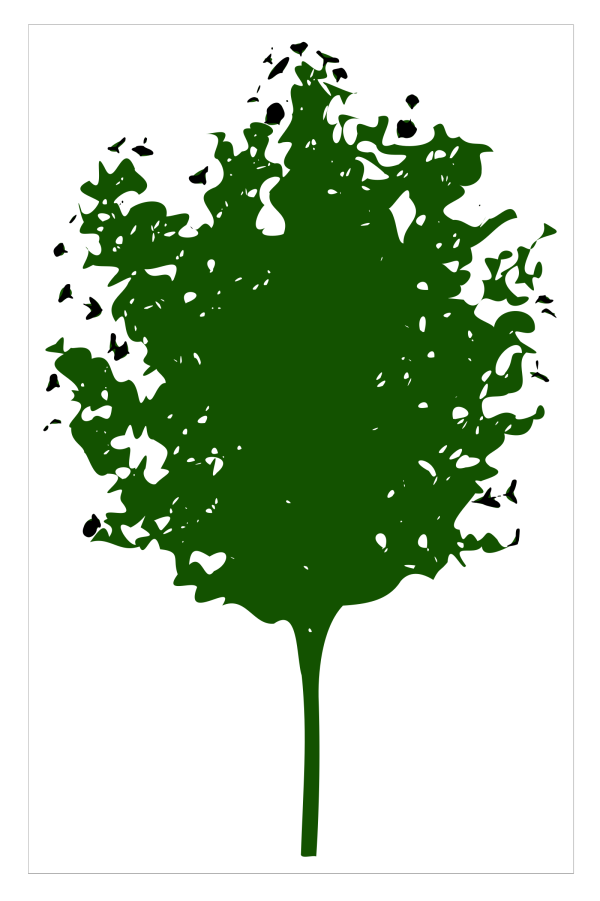 Large 4 Layer Green Fir Tree PNG Clip art