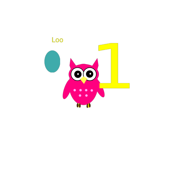Owl 1st Birthday PNG Clip art