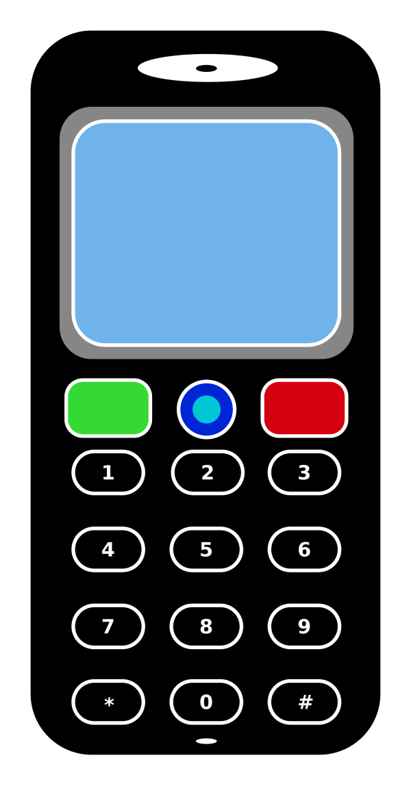 Phone 2d Brown Simple PNG Clip art