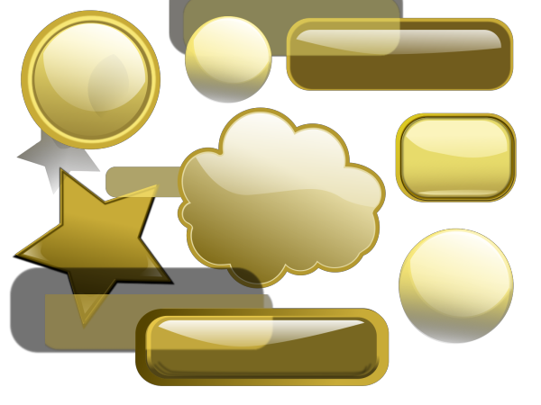 Glossy Shapes 2 PNG Clip art
