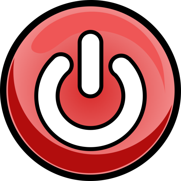 Power Button Red PNG Clip art