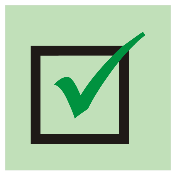 Simple Green Check Button PNG Clip art
