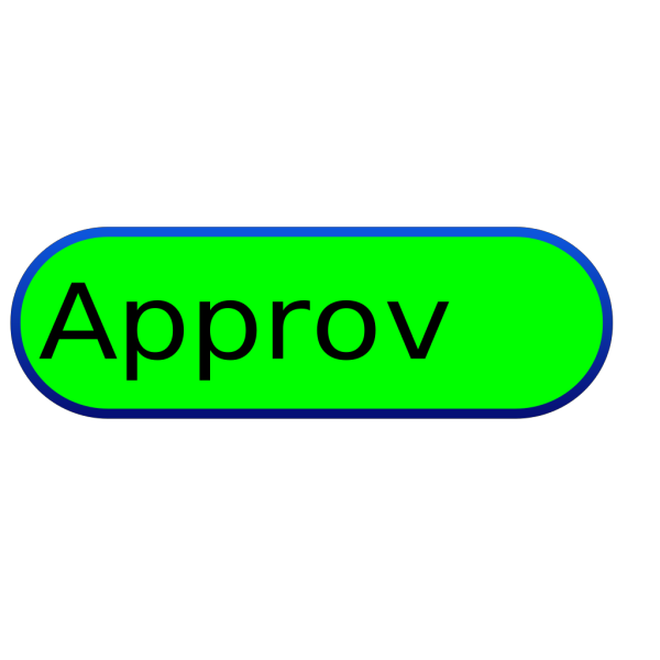 Approved Green Button PNG Clip art