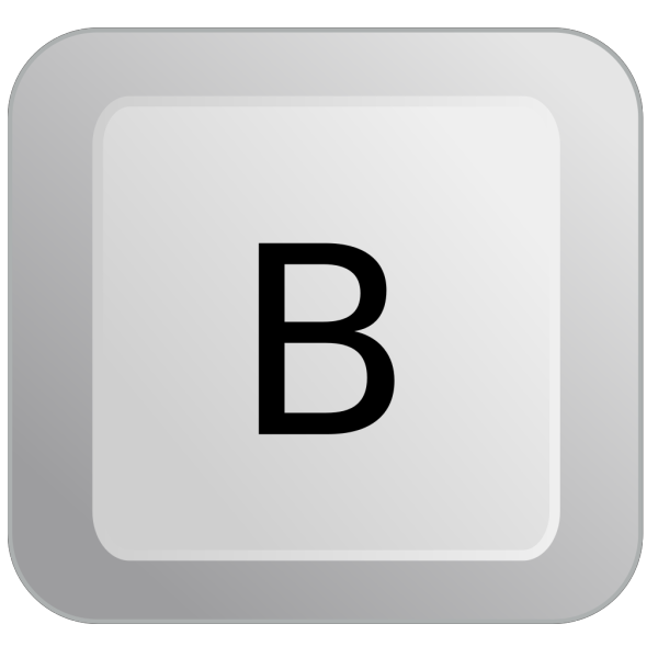 B Keyboard Button PNG Clip art