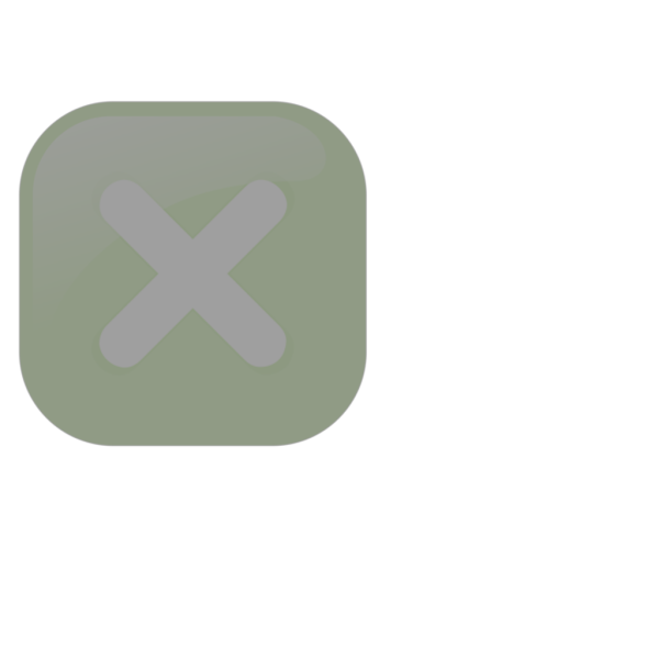 X Green Opaque Button PNG Clip art