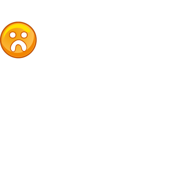 Orange Frown Button PNG Clip art