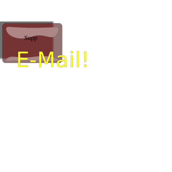 Red Rectangle Support Email Button PNG Clip art