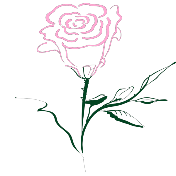 Pink Rose With Buds PNG Clip art