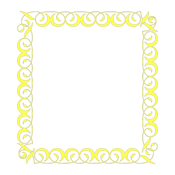 Red Rectangle Rounded, Yellow Border PNG Clip art