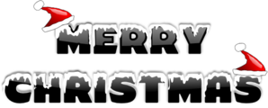Merry Christmas Card Front PNG Clip art