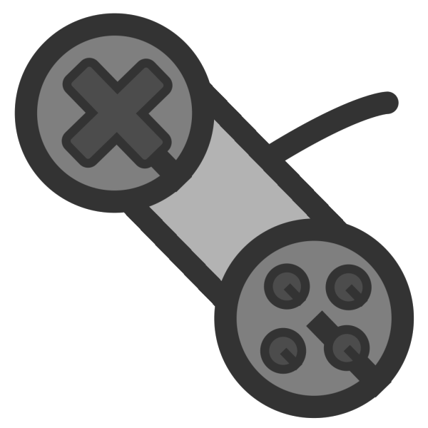 Game Controller Outline White PNG Clip art