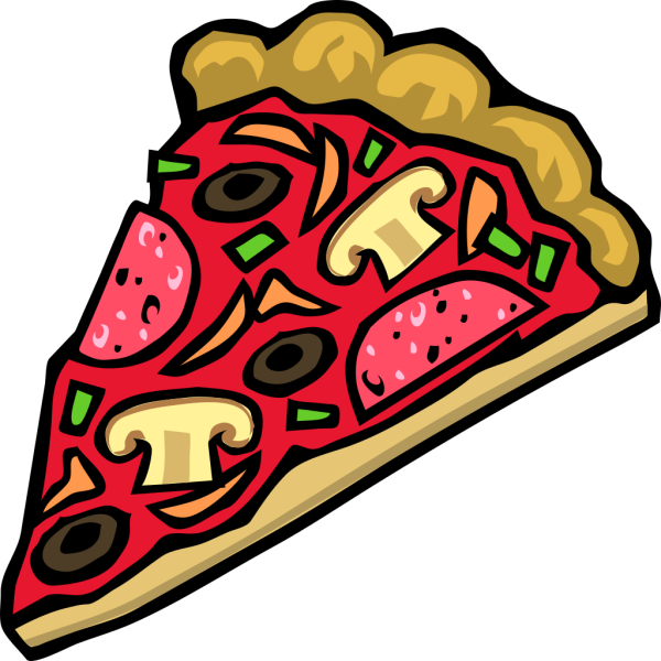 Pizza Slice Mushroom Veggies Pepperoni PNG Clip art