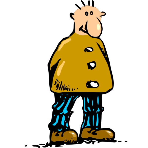 Man Standing Cartoon 2 PNG Clip art