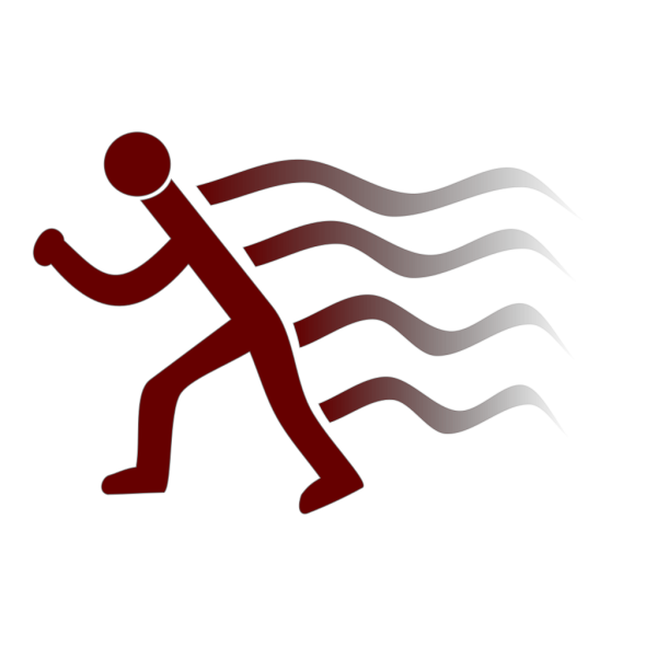 Runner, Simple, With Wake Marks PNG Clip art