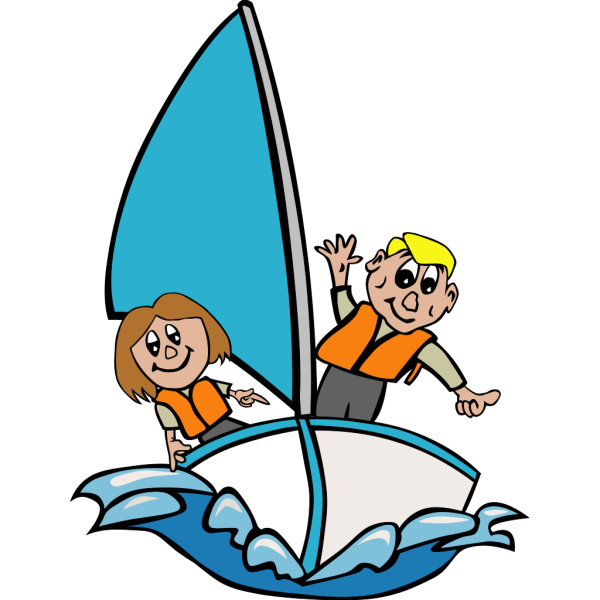 Kids Sailing PNG Clip art