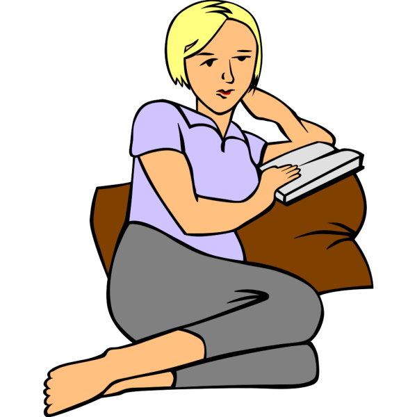 Woman Reading 2 PNG Clip art