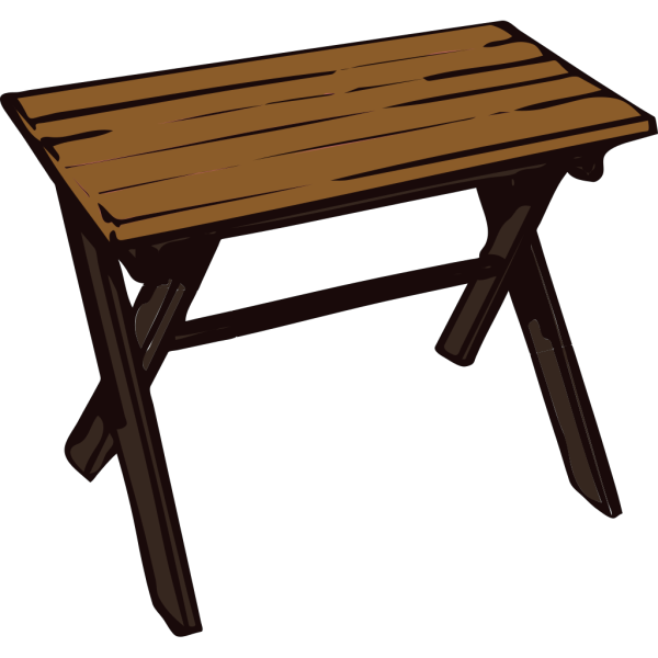 Collapsible Wooden Table PNG Clip art
