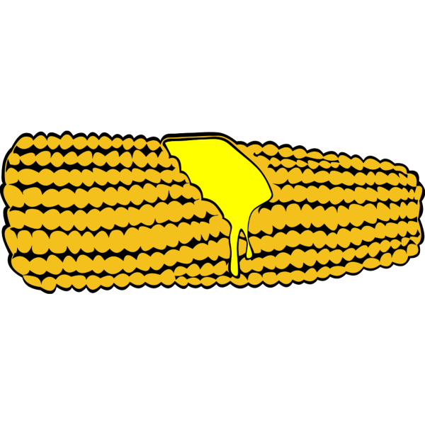Corn On The Cob (b And W) PNG Clip art