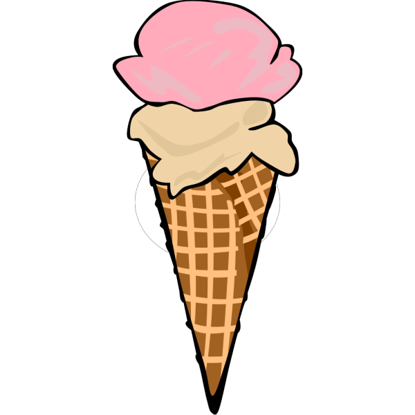 Ice Cream Cone (2 Scoop) PNG Clip art