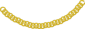 Gold Chain, Curved As A Necklace PNG Clip art