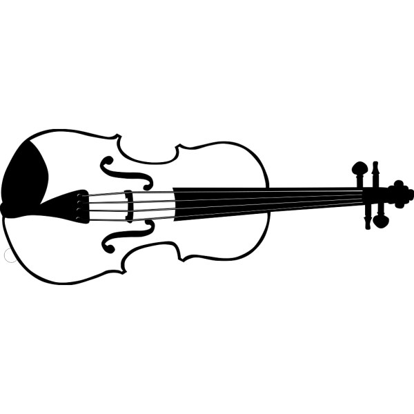 Violin (b And W) PNG Clip art