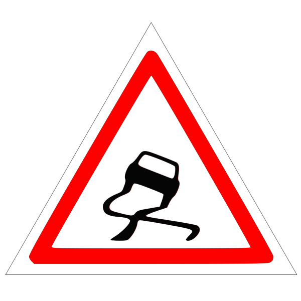 Slippery Road Sign 2 PNG Clip art