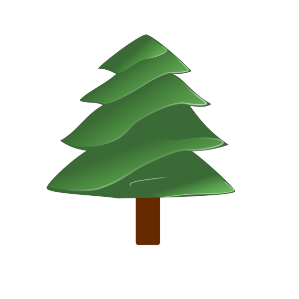 Simple Evergreen, With Highlights PNG Clip art