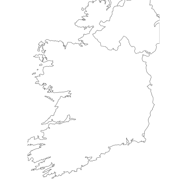 Ireland Contour Map PNG images