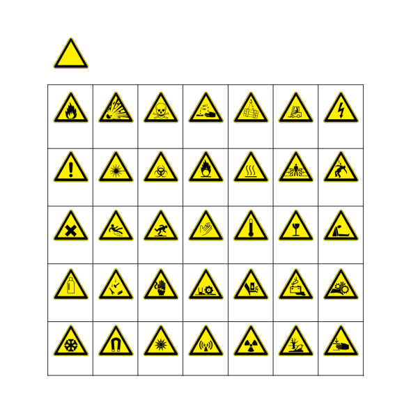 Sign Hazard Warning PNG Clip art