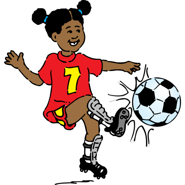 Girl Playing Soccer PNG Clip art