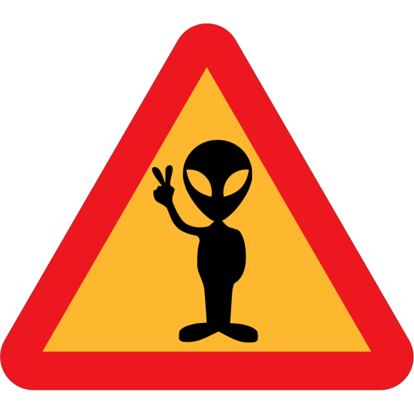 Warning For Aliens PNG images