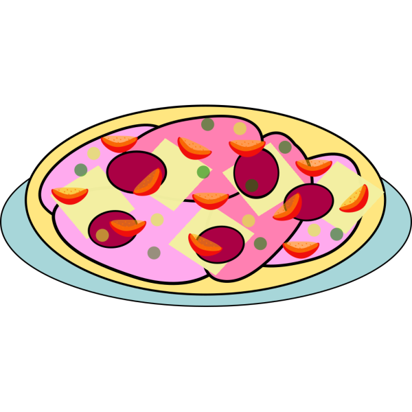 Pizza On A Plate PNG Clip art